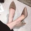  zapatos de mujer women classic black pointed toe leather slip on stiletto heel shoes for sexy party office pumps ab705