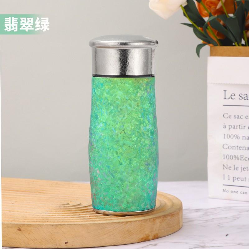 Titanium Double Wall Insulated Travel Mug 260ml Lightweight Portable Water Bottle Men Women Office Outdoor Gym