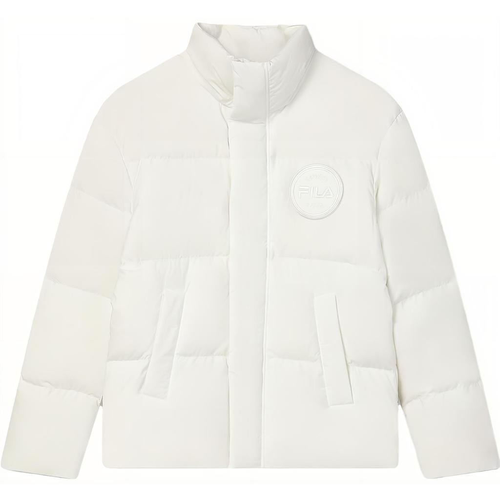 FILA X Études Collaboration Minimalist Fashion Warm Stand Collar Down Jacket Unisex Outerwear Coconut-White F11U346901F-IV