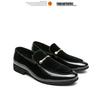 British Style Plus Size Men's Patent Leather Loafers with Pointed Toe and Rubber Sole