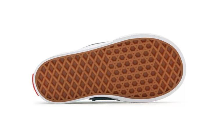 Vans Slip Resistant, Abrasion Resistant, Breathable Low Top Skateboard Shoes White Blue Plaid Infant And Toddler VN0A348830Y