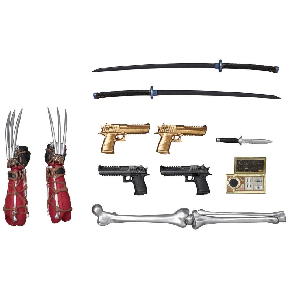 MEDICOM TOY MAFEX Deadpool and Wolverine Ver. Action Figure No.284 160mm Painted with Accessories