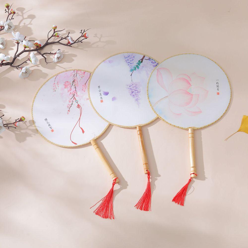 Wedding Fan Dance Fan Desk Ornaments Hanfu Performance Round Fan Photography Prop Decorative Fans