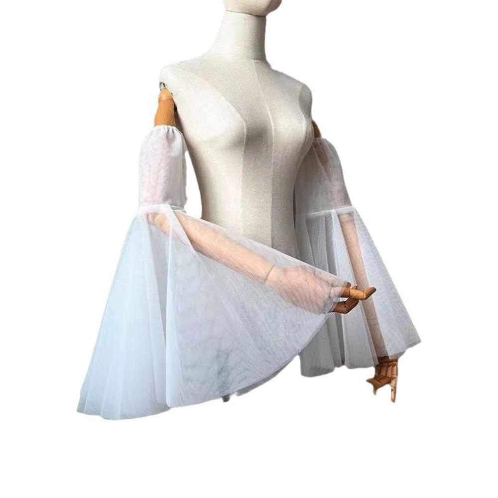 Sunscreen Detachable Sleeves Tulle Material Sheer Bridal Gloves Wedding Party