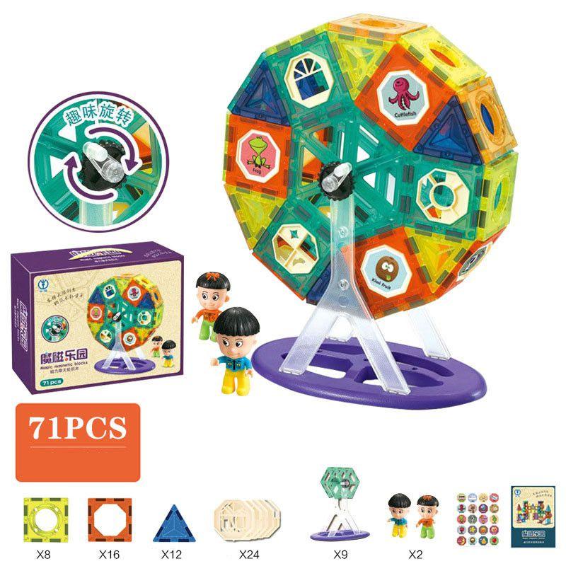 Magnetic Lighting Building Blocks With Multicolor Educational Design**