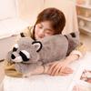 Cute Animal Raccoon Fox Doll Plush Toy Lying Crocodile Sloth Doll Schoolgirl Sleeping Soothing Doll