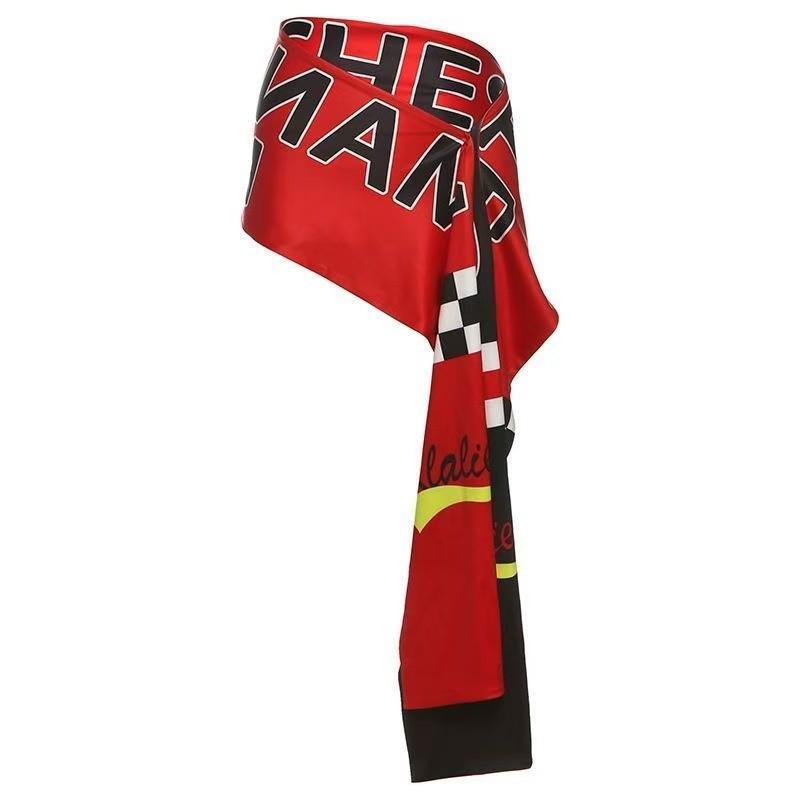 American Retro Letter Print Adjustable Jazz Dance Waist Belt