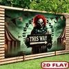 2D Flat Printing Halloween Horror Clown Backdrop for Haunted House Parties