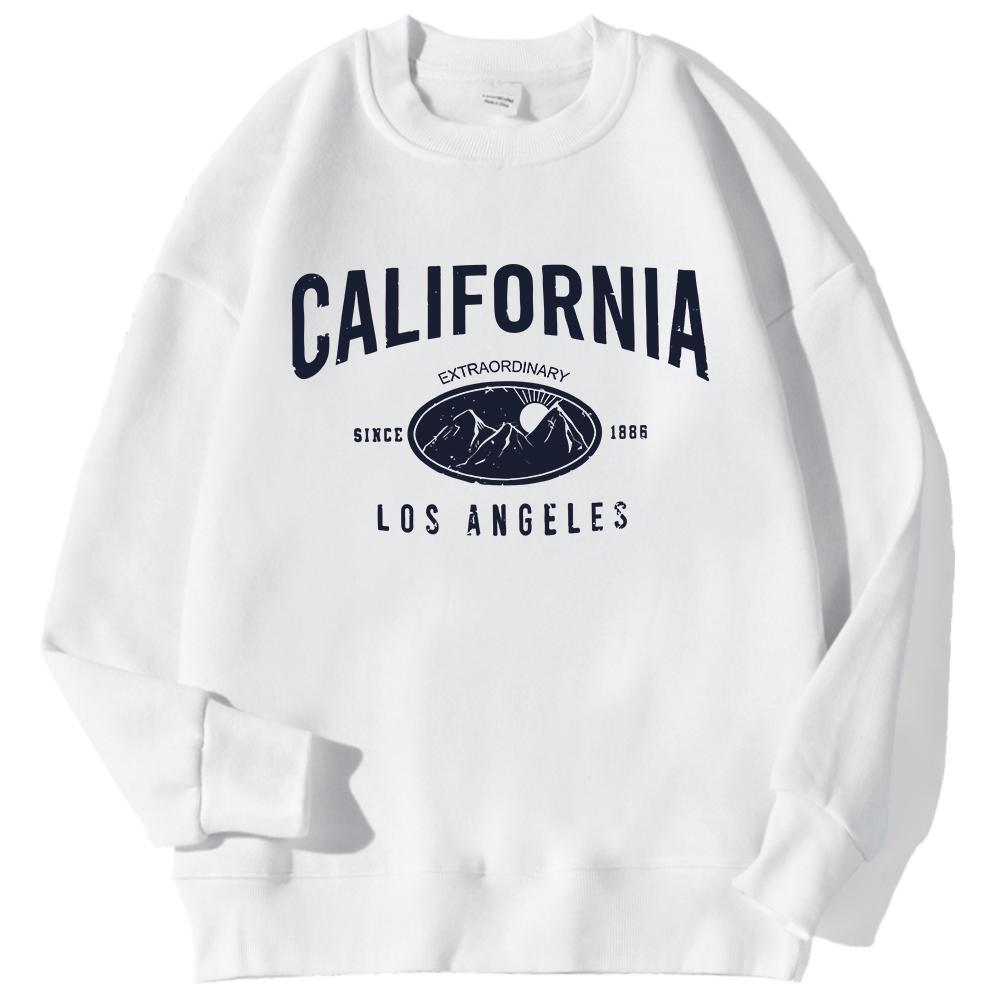 

New York California Malibu Letter Sweatshirts Winter Women Casual Loose Hoodie Warm Crewneck Pullover Comfortable Clothes XL