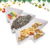 Christmas Tree Serving Tray 3 Compartments Decorative Dessert Plate Divided Dried Fruit Serving Plate For Nuts Candy Snack