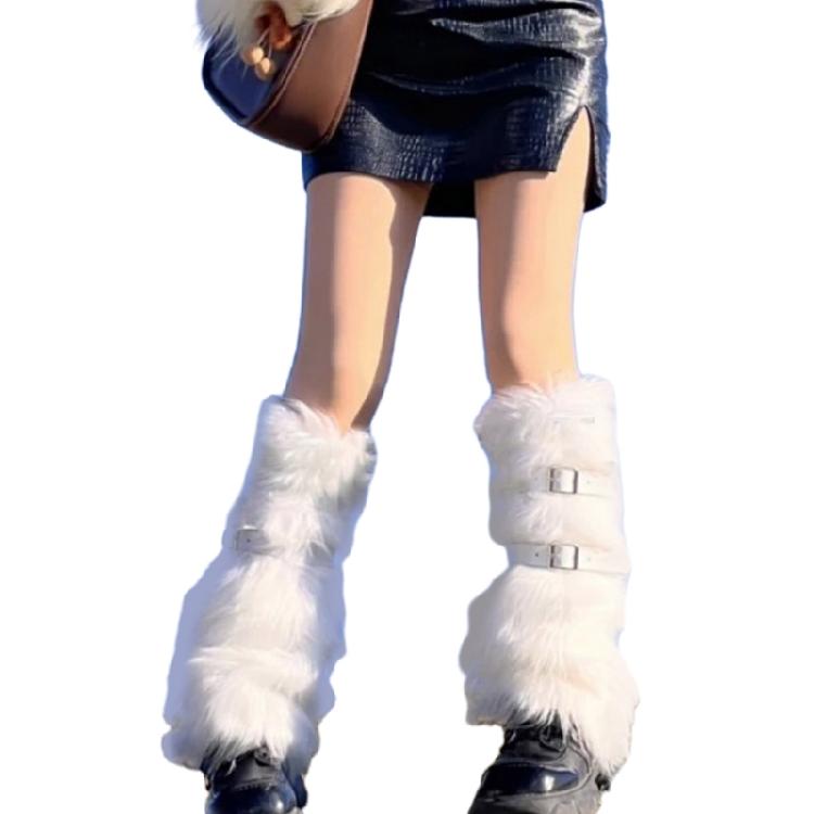 Faux Furs Leg Warmer Winter Warm Furs Boot Cuffs Cover,Party Costumes Shoe Cover