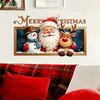 Christmas Party Supplies for Walls Wall Stickers, Santa Claus Reindeer And Snowman Decals with Photo Frame Winter Holiday Decorations Design,