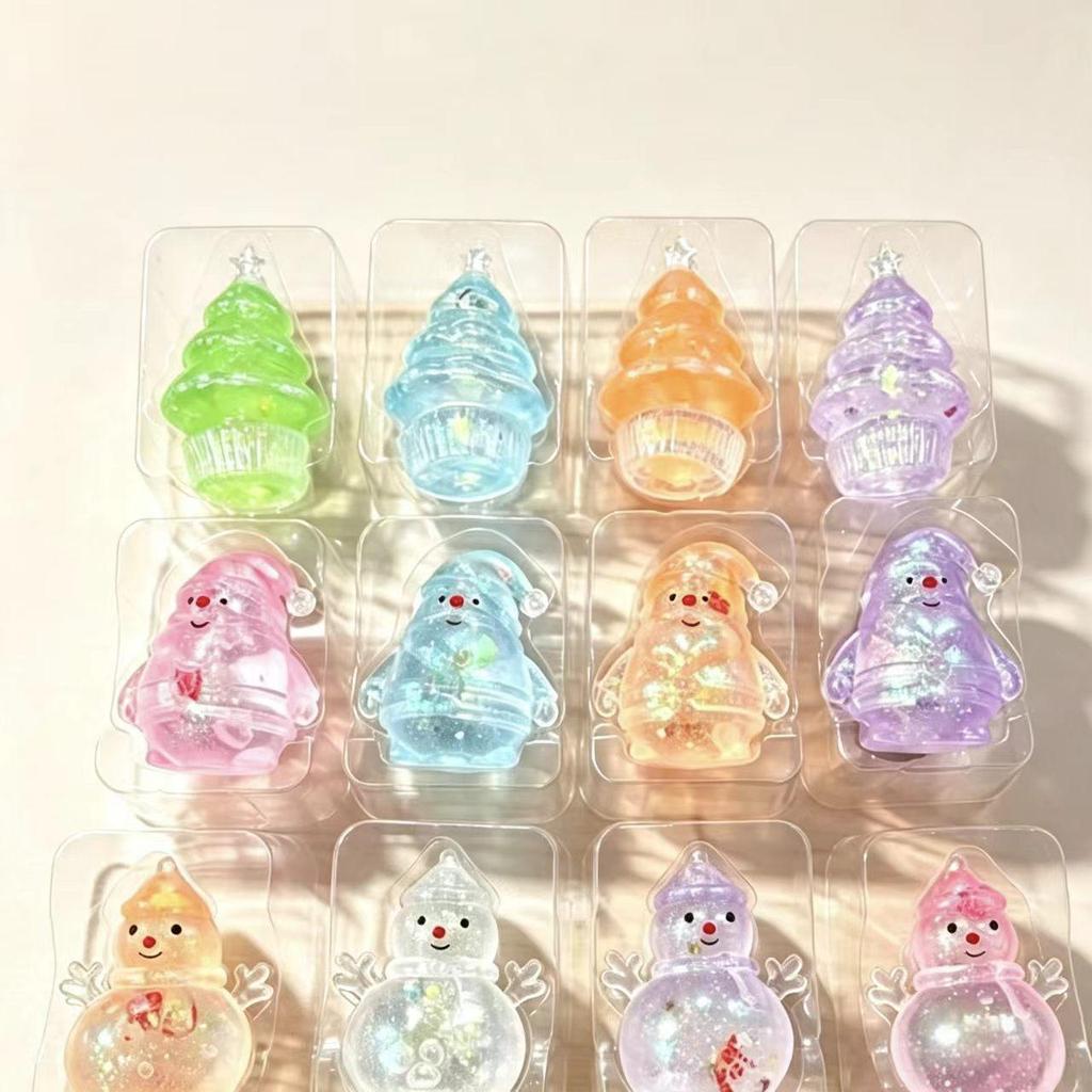 Christmas Themed Squishy Decompression Toys: Tree, Snowman, Santa - Slow Rebound Ornaments