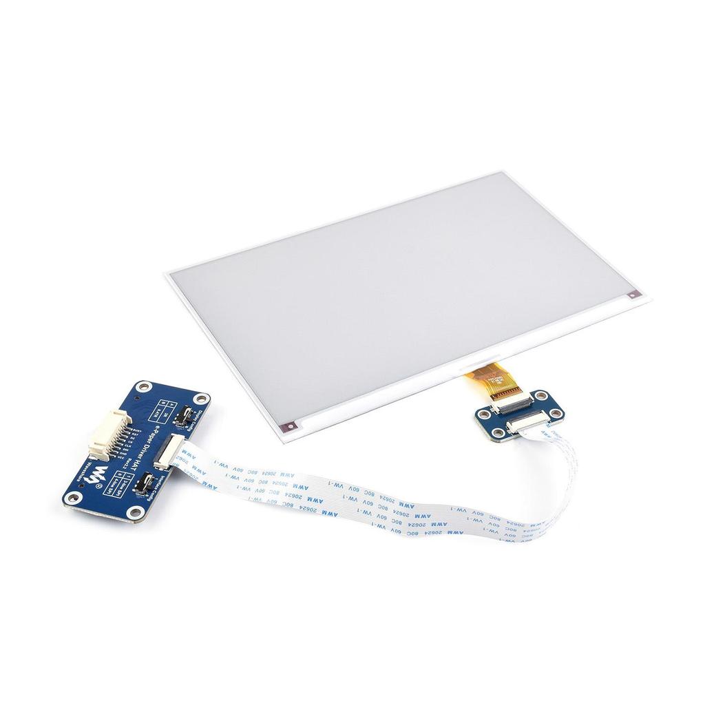 MicroSnow 7,5" E-Paper-Display (Rot/Schwarz/Weiß), 800×480, SPI, Optionales Gehäuse