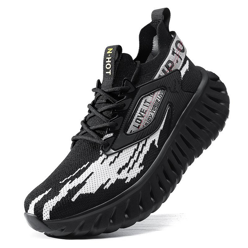 Large size sports shoes casual shoes new fly-woven breathable running shoes platform shoes 39