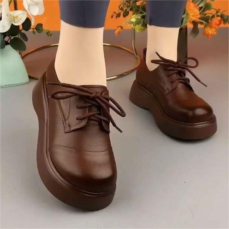 Women's autumn women's shoes small leather shoes platform sole fashion versatile soft sole single shoes women's casual shoes