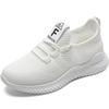 Women's Flyknit Mesh White Sports Shoes - Spring/Summer Korean Style, Breathable Sneakers for Students