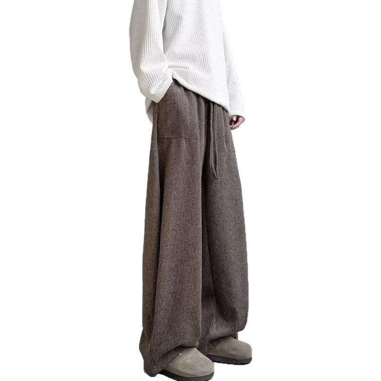 Heavy cityboy corduroy tooling slacks boys American tapered loose woolen straight wide-leg sweatpants
