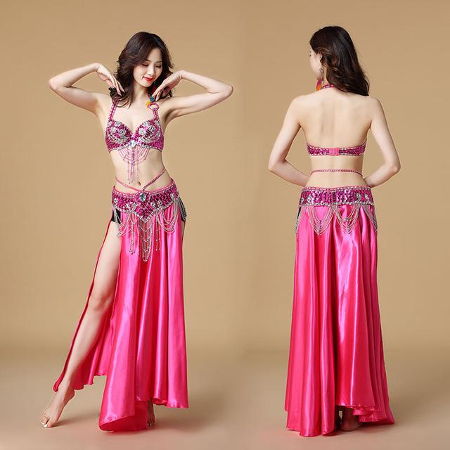 Ensemble Jupe Et écharpe à Paillettes Pour Danse Du Ventre - 2 Pièces - Taille élastique S à XL - Pour Spectacle Et Cours