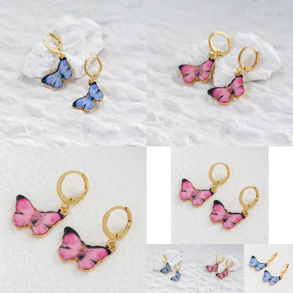 Chic Purple And Pink Alloy Earrings 2022 Summer Fashion For Women