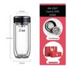 Double-Walled Insulated Glass Tea Infuser Tumbler