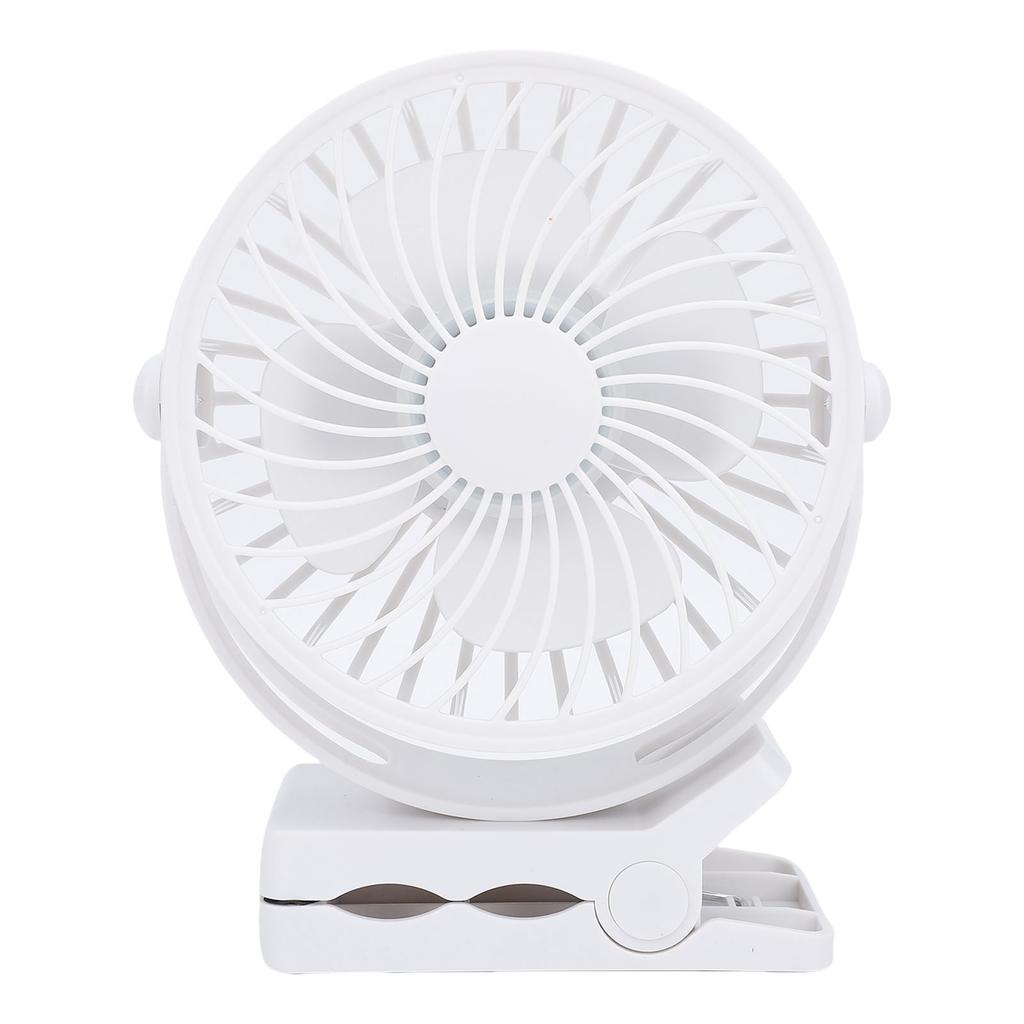 Clip On Fan USB Rechargeable 3 Speeds 2H 4H 6H Timer 720 Degree Rotatable Small Desktop Fan for Camping Dormitory Office
