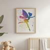 Poster Fairytale Fairy In Rainbow Colors Poster Fairytale Fairy In Rainbow Colors, 50X70 Cm, Frameless, Premium Canvas On Stretcher