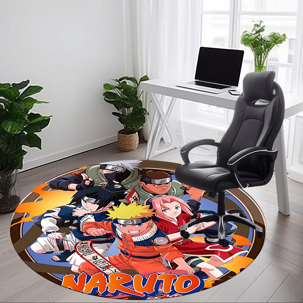 1pc Naruto Characters Office Round Area Rug, Under Office Chairs Bedroom Living Room Home Decor, Room Decoa1022160