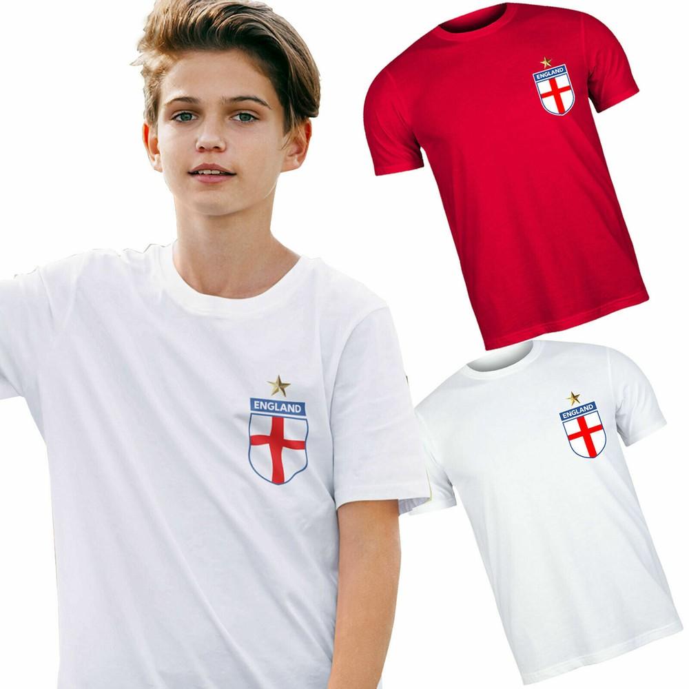 

England Football T Shirt Pocket Style Soccer Training Sports 4XL