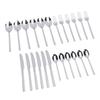 Silverware Set Stainless Steel Mirror Polished Spoons Forks Cutlery Utensil Set for Home Kitchen Dishwasher Safe Silver