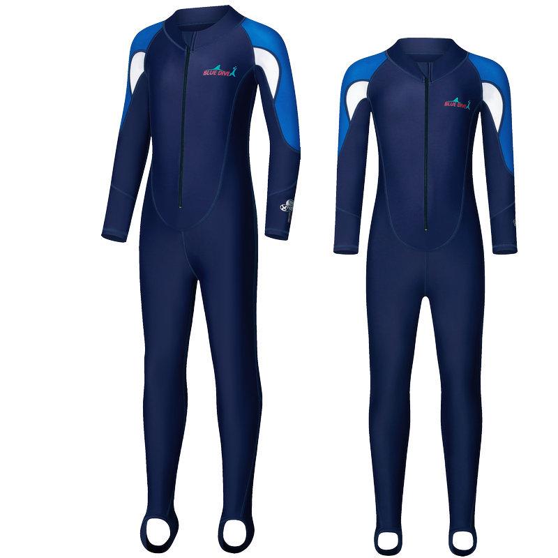 Kinder Langarm Einteiler Badeanzug - Schützender Tauch- & Schnorchelanzug für Jungen und Mädchen