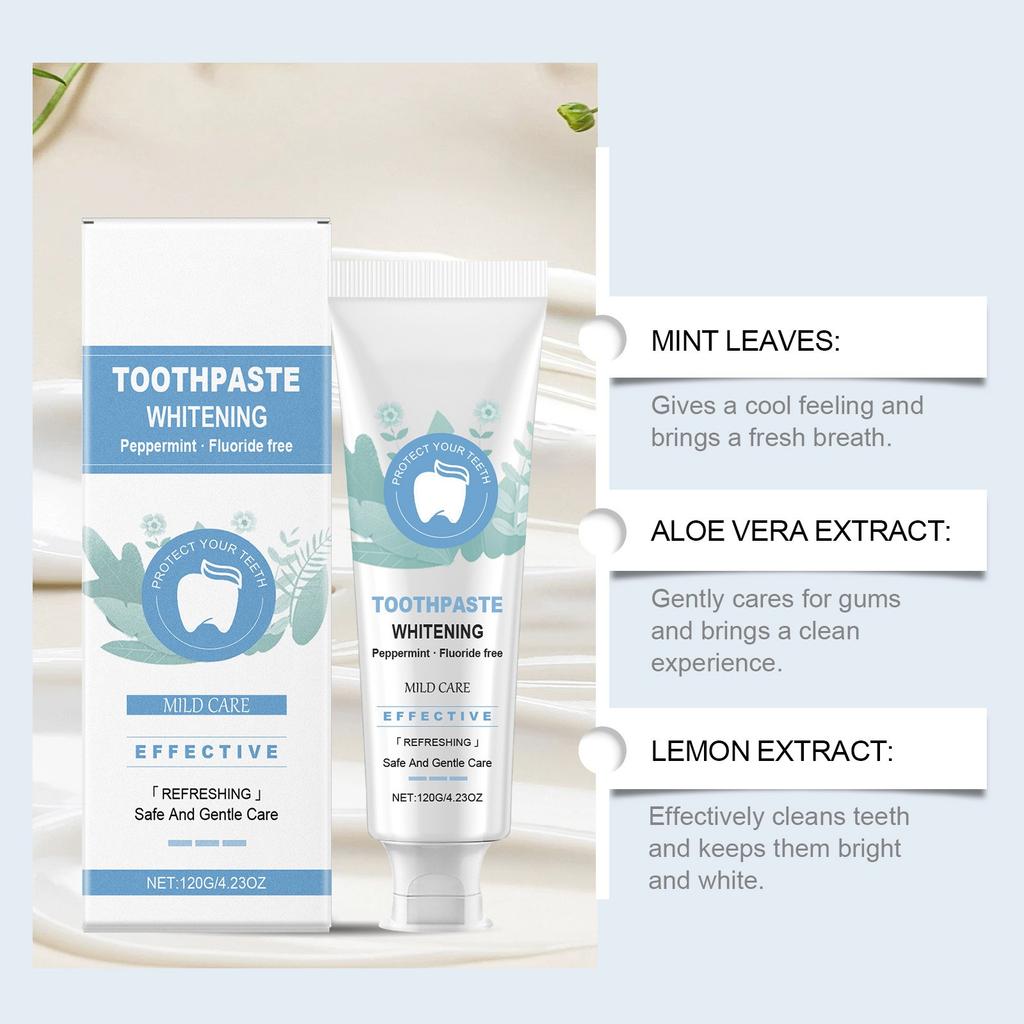 Mint Toothpaste Gently Cleans Tooth Stains Yellow Teeth Daily Oral Care