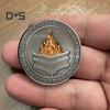 1/2/3/5/10Pcs Challenge Coin Carved Pattern Retro Silver Coin Unique Office Desk Accessory Commemorative Gift