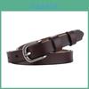 Womens Cowhide Leather Belt With Classic Pin Closure And Slim Design For Casual Outfits