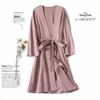Women's Ice Silk Robe: Elegant, Sexy, and Thin Pajamas for Spring and Autumn.