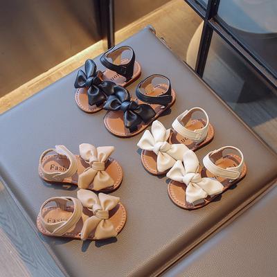 Mädchensandalen Sommer Koreanische Version von Kinder Schleife Prinzessin Schuhe Weichsohlige Baby Strandschuhe
