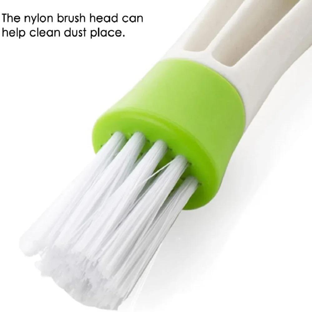 Dual Head Car Air Conditioner Air Vent Brush Dust Removal Dash Blinds Cleaning Brush Keyboard Multi-Use Brush Angel Brush