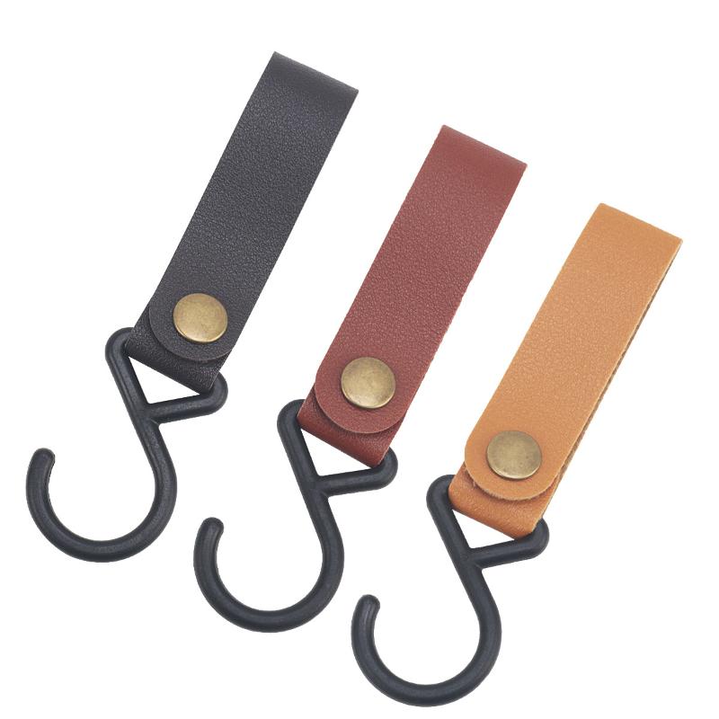 1/5Pcs Outdoor Camping Hooks Leather Hanging Hooks S-Shaped Rack Portable Camping Hangers Home Kitchen Storage Supplies