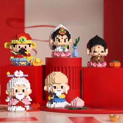 Kleine Fee, Gott des Glücks, Mond, alte Schaufensterpuppe, Bausteinpuppe, Kinderspielzeug, kreative Ornamente