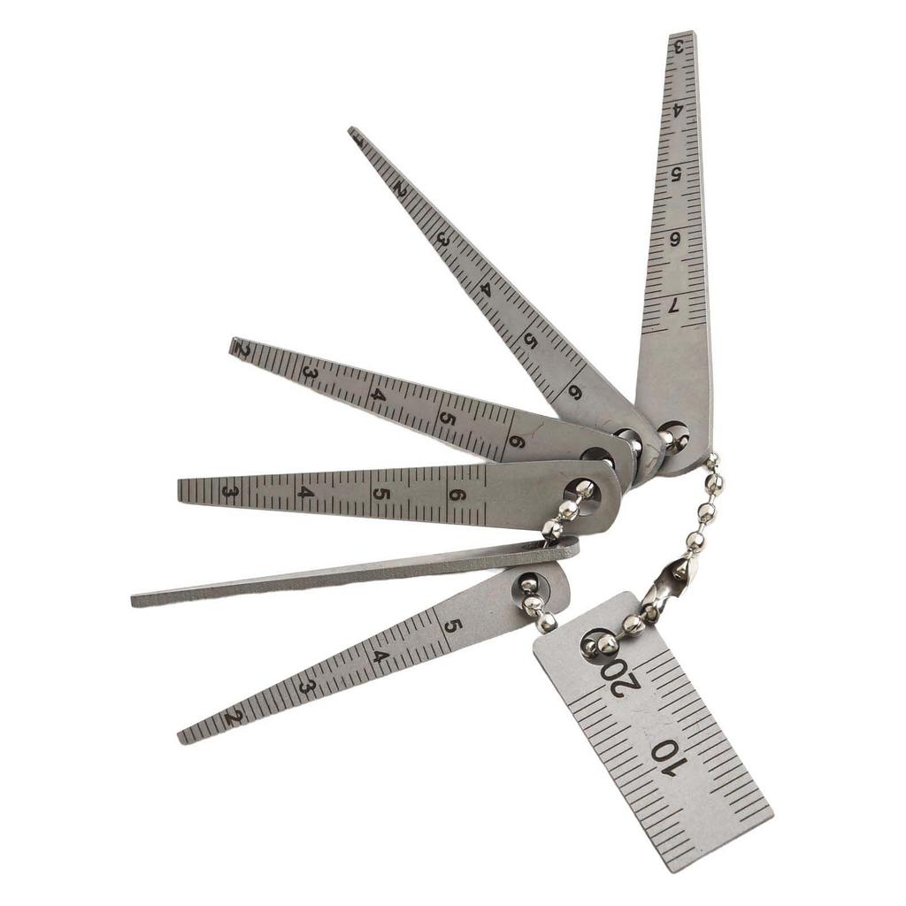 3710 6+20mm Gap Gauge Set Pocket Small Ruler Set Tapered Ruler 1 To 5 To 5.5 To 6 To 6.5 To 7.5 Small Size Light Weight Clear
