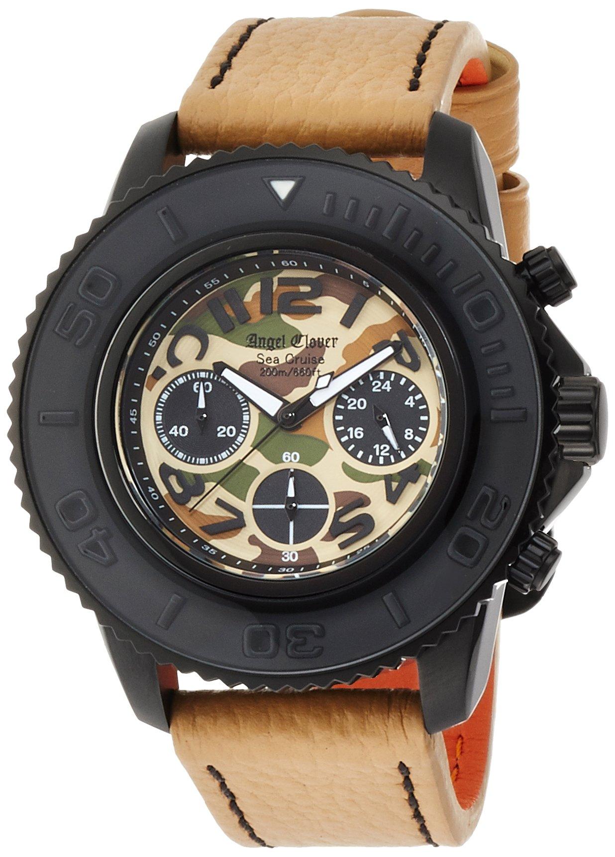 

Часы Angel Clover Sea Cruise с камуфляжным циферблатом, кварцевые, из нержавеющей стали, 47 мм, мужские, бежевые, SC47BCM-KH, официальная гарантия