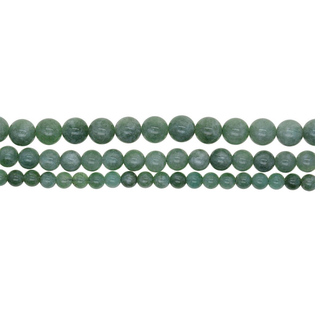 Malay Jade Green Jewelry Making Loose Round Beads 15 Inch 10mm