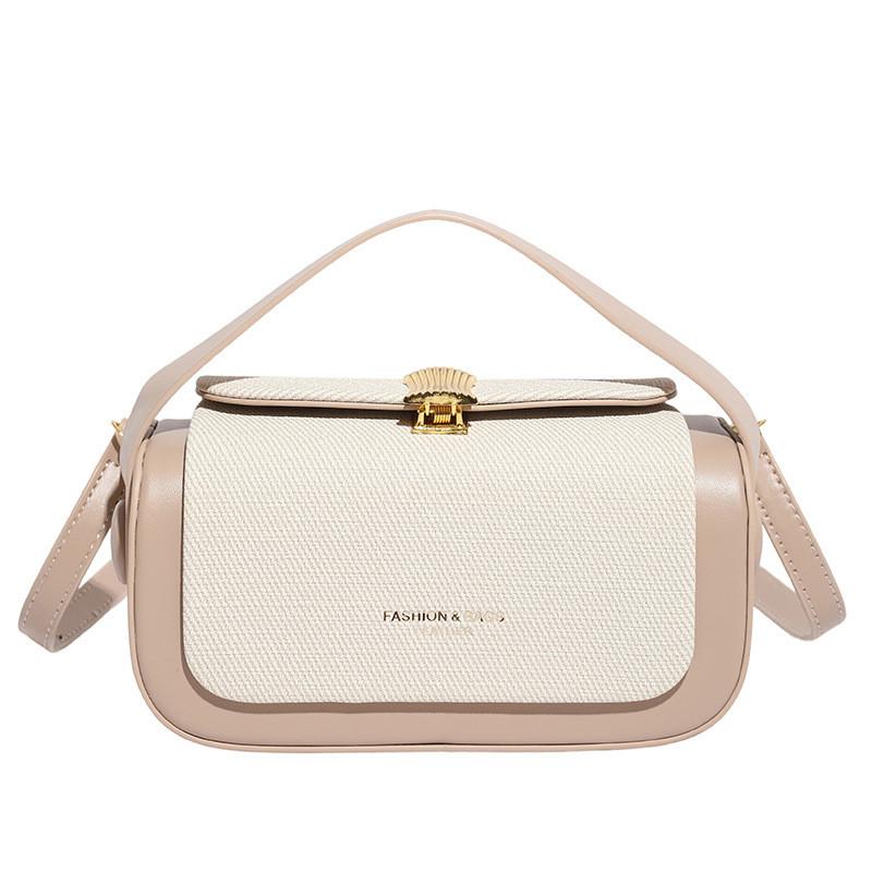 Color Solid Vintage Bags Inspired Pu Small Handbag Lock Compartment Use Daily