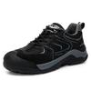 Mens Safety Work Boots With Steel Toe Cap Anti-Puncture Impact Resistant Breathable Mesh Upper Rubber Sole Construction