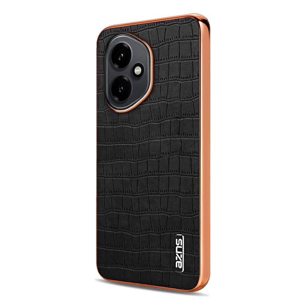 AZNS For Honor 400 5G (Global) Case Electroplating Crocodile Texture PU+TPU Phone Cover