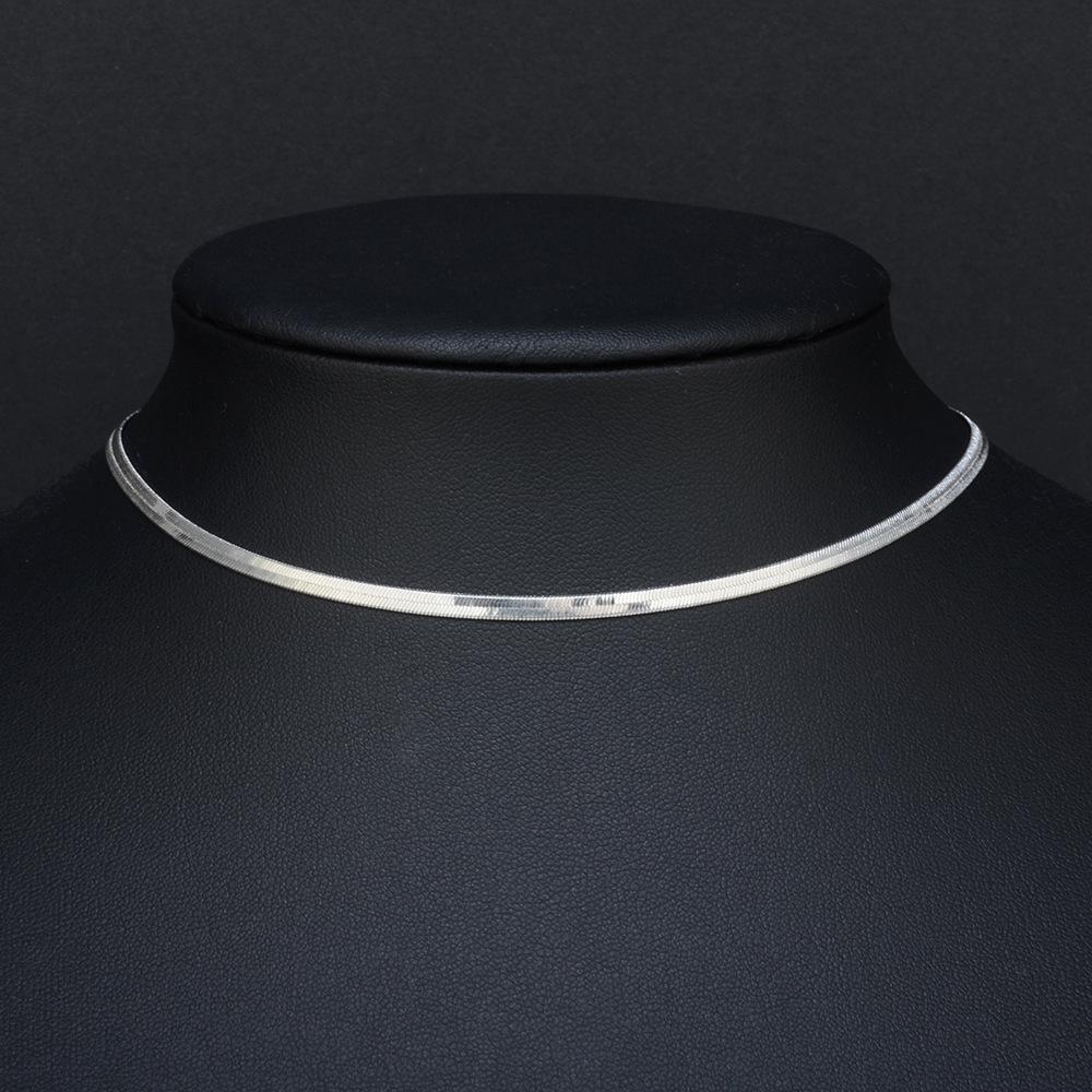 2025 High Quality Clavicle Blade Chains Dropshipping Women Gold Silver Color Stainless Steel 35+5cm Snake Choker Necklace Chain