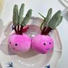 Cute Funny Purple Radish Carrot Plush Doll Stuffed Toys Keychain Backpack Pendant Bag Hanging Ornaments Gifts Pet Teething Toys