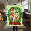 Coperta in Flanella con Stampa dei Flintstones, Alta qualità, Confortevole per Tutte le Stagioni, Decorazione per la Casa, Calore e Comfort