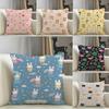 Cartoon Pattern Pillow Case Linen Pillows Case Cushions Case Sofa Pillows Case Decor Home