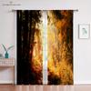 Window Blinds Curtains for Living Room, Forest Jungle Tree, Natural Scenery, Landscape, Thin, Waterfall, Kitchen, Bedroom,